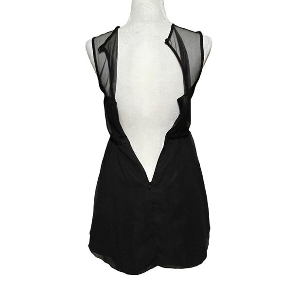 Sequin Mini Party Little Black Dress Chiffon Prom Dress Juniors Size 1 - Picture 11 of 16